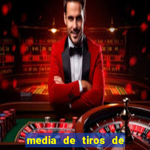 media de tiros de meta por jogo